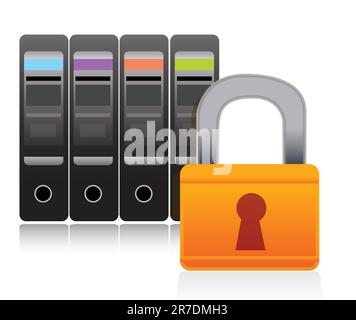 server security illustration concept design over white Stock Vector