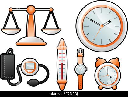 A Vector illustration of the instrumentation (Simple gradients only - no gradient mesh.) Stock Vector