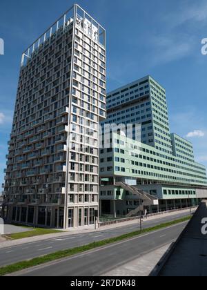 Antwerp, Belgium, April 30, 2023, the building of the new hospital ZNA in Antwerp Stock Photo