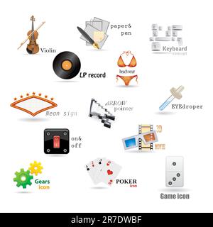 vector set of icons Stock Vector