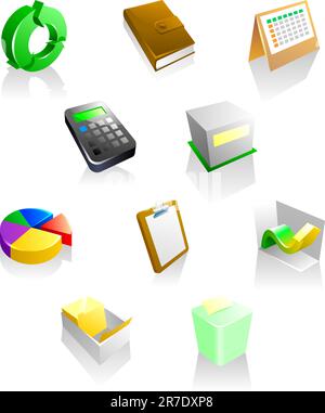 a set of 10 vector web and e-commerce related icons. eps 8 format, easy to edit and easy to implement in web design or print projects. Stock Vector