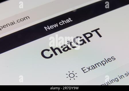 Kaunas, Lithuania - 2023 June 15: ChatGPT application on smartphone. High quality photo Stock Photo