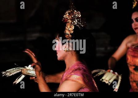 UBUD, BALI, INDONESIA – March 2023 -  traditional Balinese show in the centre of Ubud, Bali, Indonesia Stock Photo