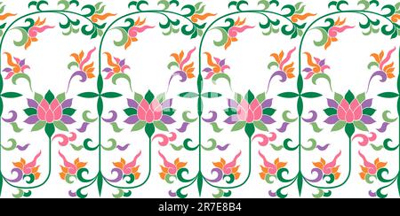 scroll floral embroidery lace pattern Stock Vector