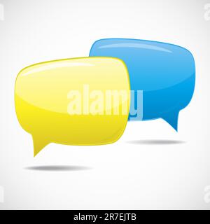 Speech bubbles, conversation in progress Stock Vector