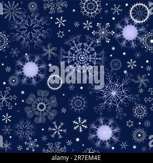 An image of a Repeating Snowflake Pattern Stock Vector Image & Art - Alamy