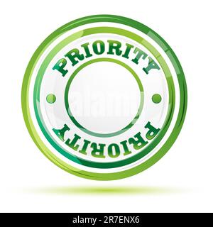 illustration of priority stamp on isolated background Stock Vector