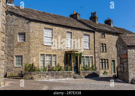 Grassington, Yorkshire Dales, UK 14th June 2023. Cast and crew of the popular Channel 5 and PBS re-make of All Creatures Great and Small were out in force filming for the series 4 Christmas special.   Credit: Tom Holmes / Alamy Live News Stock Photo