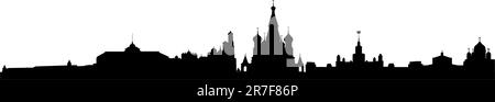 detailed vector skyline of Moscow Stock Vector