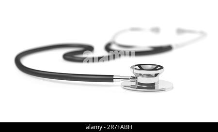 stethoscope medical tool isolated on white background Stock Photo - Alamy