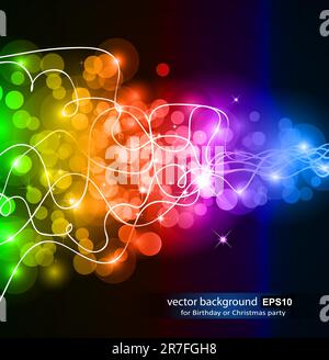 Abstract Colorful Glow if rainbow Lights Stock Vector