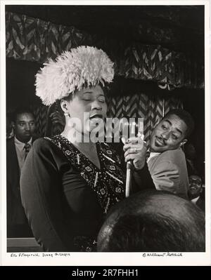 Ella Fitzgerald (with Ray Brown, Dizzy Gillespie, and Milt Jackson) 1947 (printed later) Stock Photo