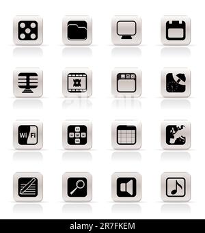Phone  Performance, Internet and Office Icons - Vector Icon Set Stock Vector