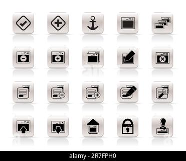 Application, Programming, Server and computer icons vector Icon Set 1 Stock Vector