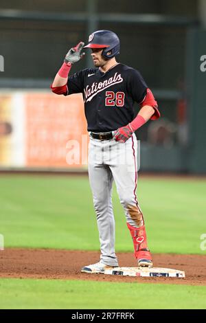 Washington Nationals right fielder Lane Thomas (28) in the fourth ...