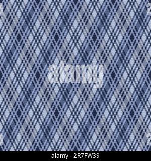 Seamless diagonal pattern mainly in grey hues, vector as a fabric texture Stock Photo