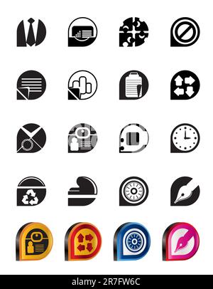 Simple Business and Office Icons - vector icon set Stock Vector
