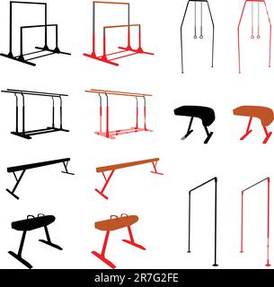 gymnastic equipment - vector Stock Vector