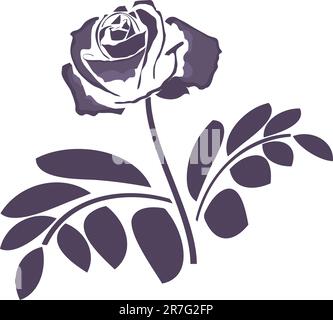 Large  rose bud. Vector illustration. Abstraction Stock Vector