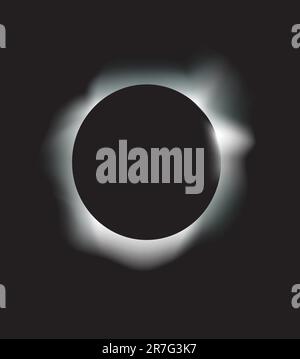 vector illustration of a solar eclipse Stock Vector