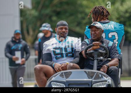 Carolina Panthers guard Michael Jordan walks across the practice field at  the NFL football team's training camp at Wofford College in Spartanburg,  S.C., Thursday, July 28, 2022. (AP Photo/Nell Redmond Stock Photo 