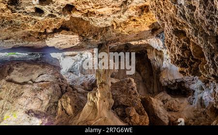 Cavernous Wonder: The Grand Cave in Banias, Caesarea Philippi Stock ...