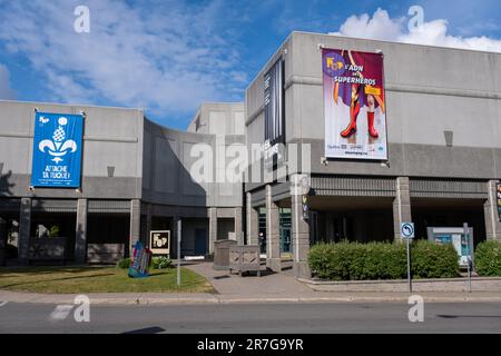 Trois-Rivières, CA - 9 June 2023: Facade of POP Museum Stock Photo