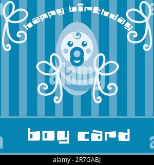 baby boy card Stock Vector