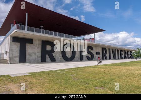 Trois-Rivières, CA - 9 June 2023: Facade of Cogeco Amphitheatre Stock Photo