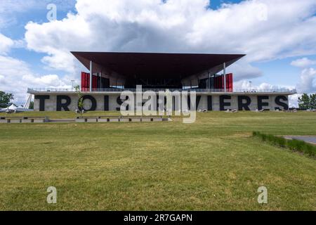 Trois-Rivières, CA - 9 June 2023: Facade of Cogeco Amphitheatre Stock Photo