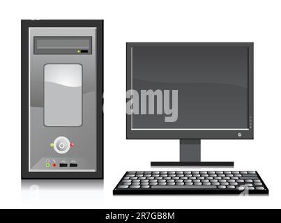 Desktop pc Stock Vector