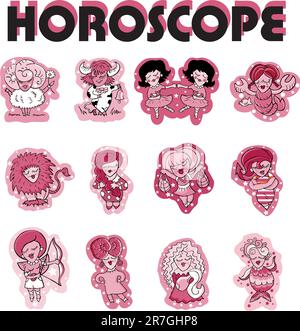 Horoscope woman Stock Vector