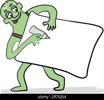 advertise man Stock Vector