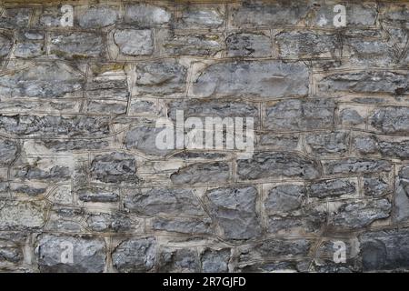 large stone and mortar wall background Stock Photo