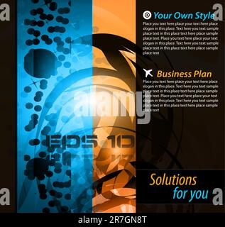 Hi-tech Abstract Business Background with Abstract Glowing motive Stock Vector