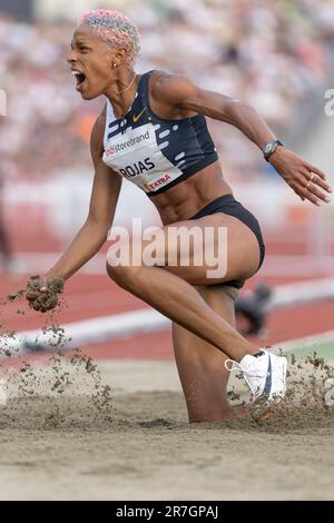 Oslo, Norway 15 June 2023, Yulimar Rojas of Venezuela competes in the ladies triple jump during the Wanda Diamond League Athletics held at the Bislett Stadium in Oslo, Norway  credit: Nigel Waldron/Alamy Live News Stock Photo