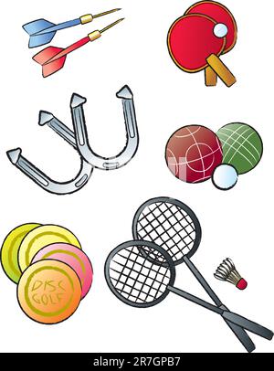 Sport And Gambling Games Sketch Colored Decorative Icons Set Isolated  Illustration Royalty Free SVG, Cliparts, Vectors, and Stock Illustration.  Image 32943077.