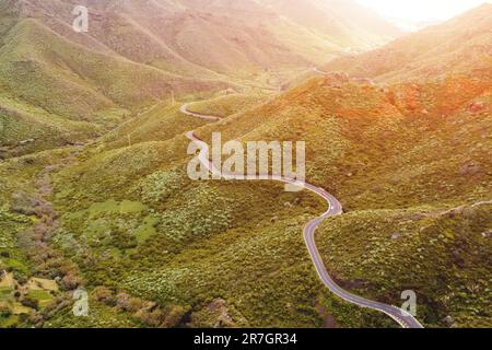 beautiful green Anaga rural national park and mountains, Tenerife, Canary island Stock Photo