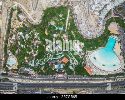 green touristic jungle aquapark Siam Park, Costa Adeje, Tenerife, Canary island Stock Photo