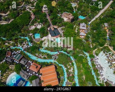 green touristic jungle aquapark Siam Park, Costa Adeje, Tenerife, Canary island Stock Photo