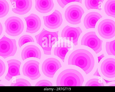 seamless pattern with concentric pink circles Stock Vector