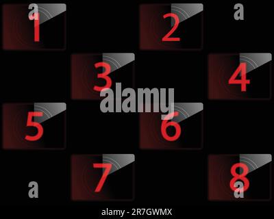 film countdown composition, abstract vector art illustration Stock Vector