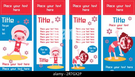 Two Sided Rack Cards or web banners. Kids Stock Vector Image & Art - Alamy