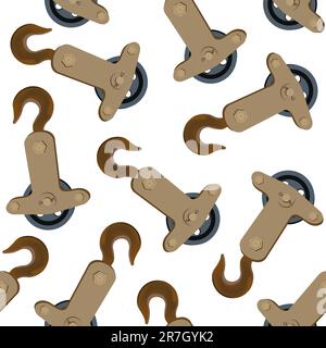 crane hook pattern, abstract seamless texture Stock Vector