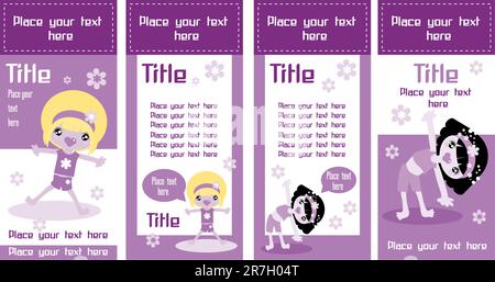 Two Sided Rack Cards or web banners. Kids Stock Vector Image & Art - Alamy