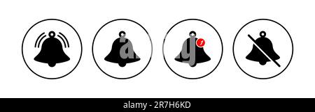 Bell Icon set. Notification icon for your web site design Stock Vector