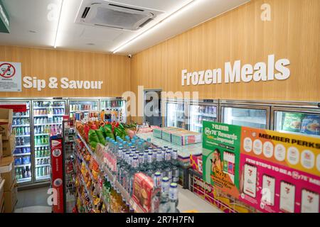 KUALA LUMPUR, MALAYSIA - CIRCA MARCH, 2023: interior shot of 7-eleven store. Stock Photo