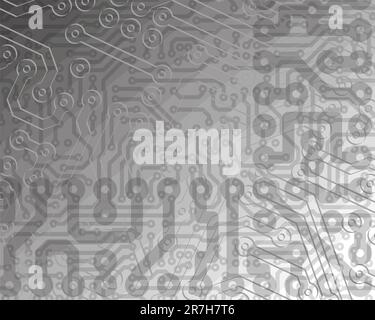 Abstract monochrome high-tech background - vector illustration eps8 Stock Vector