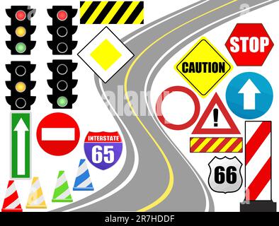 Traffic sign icon for web design, vector illustration Stock Vector