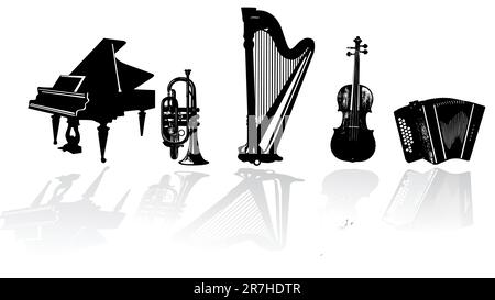 Music instrument vector Stock Vector